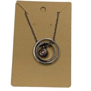 Silver dandelion necklace
